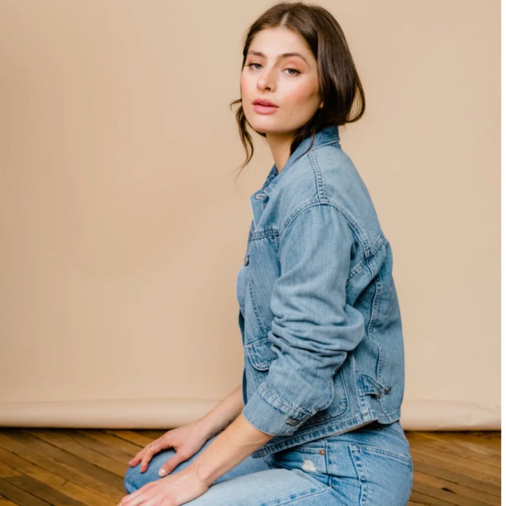 Able Aspen cropped jean jacket